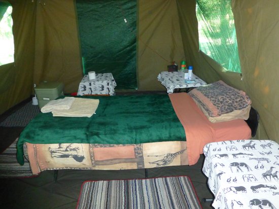 Typical Setup of inside tent 